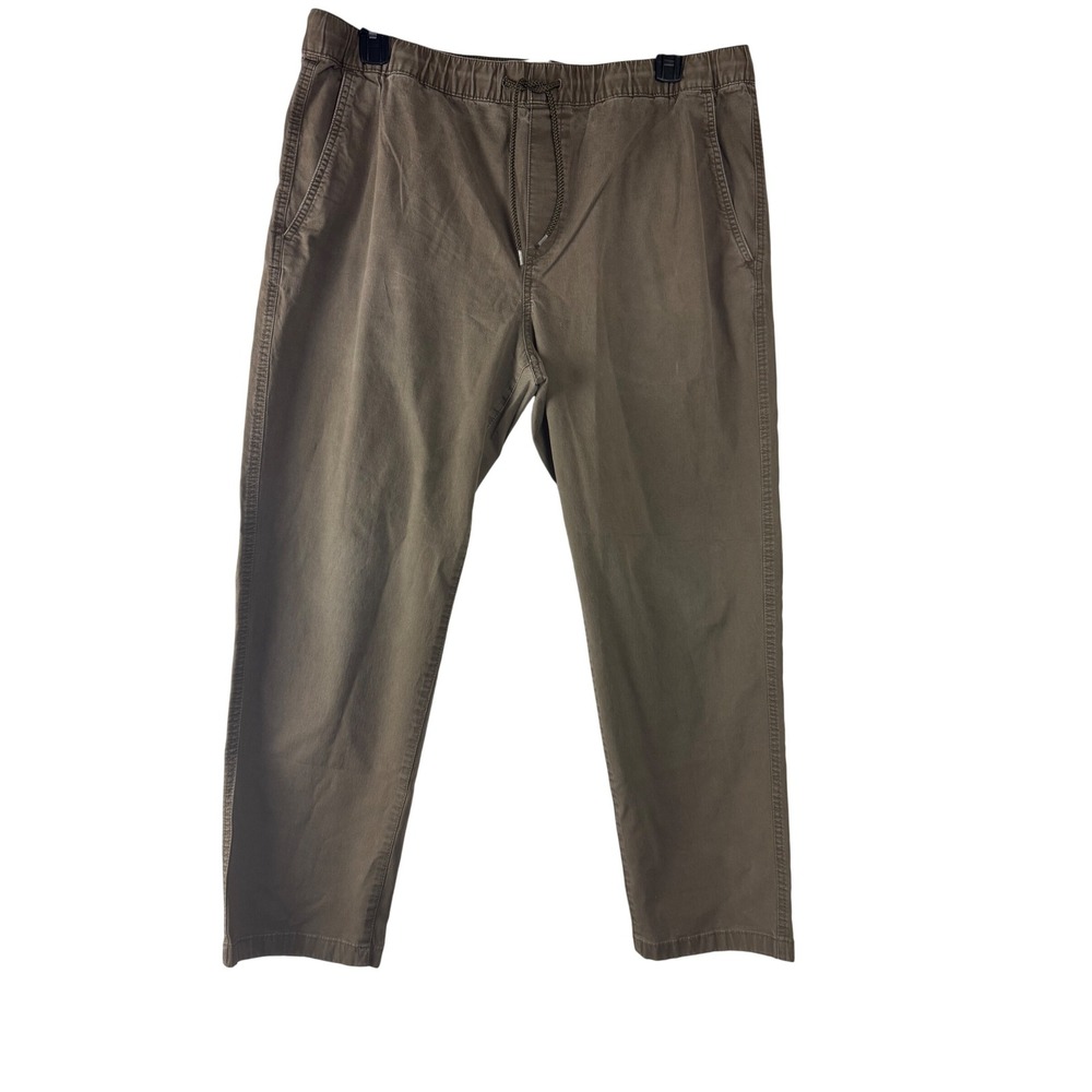H&M Womens XL Khaki Relaxed Fit Drawstring Cargo‎ Pants